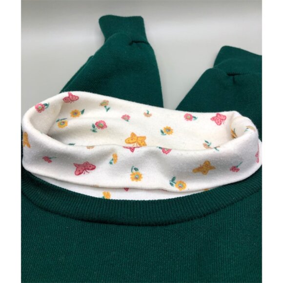 Vintage upcycled mock neck crop sweatshirt kitties and puppies kawaii sz S - Picture 4 of 6